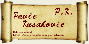 Pavle Kušaković vizit kartica